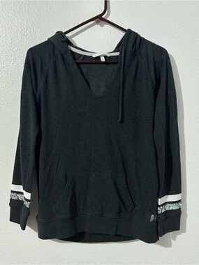 Victoria’s Secret hoodie Sweater XS Angel Wing Sequin Bling Love Spellout